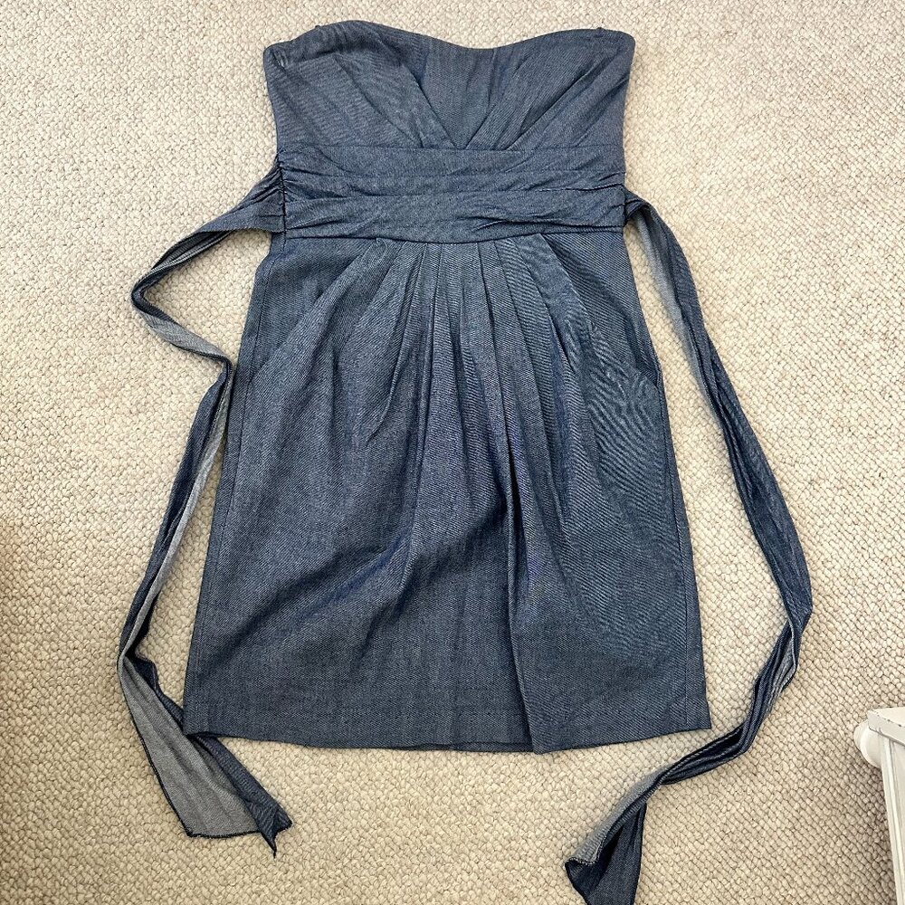 Mystic Strapless Denim-Look Dress